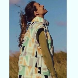 FP Movement by Free People In A Bubble Printed Logo Vest Size S NWT
